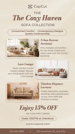 Home Furniture - Sofa Collection Promotion Templat
