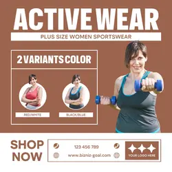 Plus Size Women Active Wear Instagram Story Post