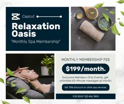 Personal Care Spa Promotion membership Facebook Post