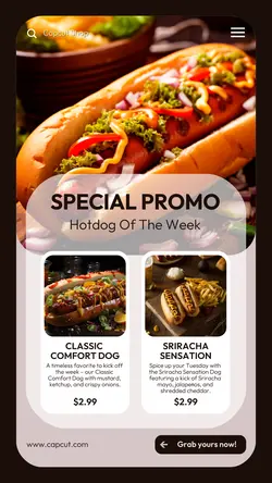 Food Hotdog Promotion Instagram Story