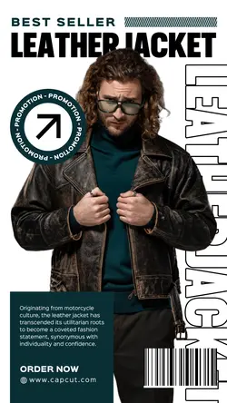 Best Seller Leather Jacket Promotion Instagram Story
