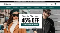 White and Green Modern Fashion Store Promotion Website