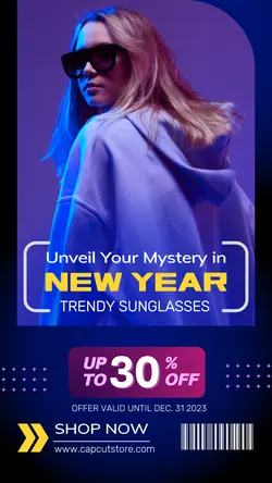Trendy Sunglasses New Year Sale Instagram Story