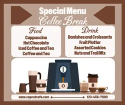 Food Coffee Break Special Menu Facebook
