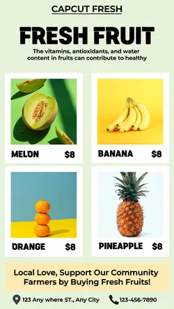 Food Fresh Fruit Instagram Story