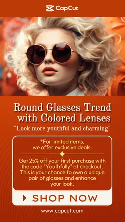 Round Glasses Trend Promotion Instagram Story