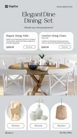 Furniture Pricelist Instagram Story Grey