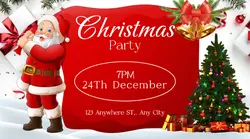 Christmas Party Invitation Facebook Ad