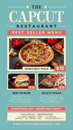 Food and Beverage Menu Restaurant PIZZA