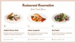 Foods & Beverage Display Reservation Service Brief
