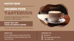 Brown Coffee Promotion for Social Media Post