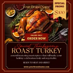 Thanksgiving Roast Turkey Promo Instagram Portrait