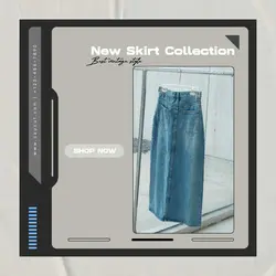 Black White Vintage Fashion Skirt Instagram Post