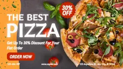 The Best Pizza Promo Facebook Cover