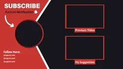 Non-marketing Red and Black Endscreen Youtube