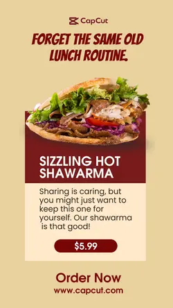 Food and Beverage - One menu Instagram Story