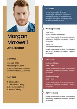 Business Resume Art Director