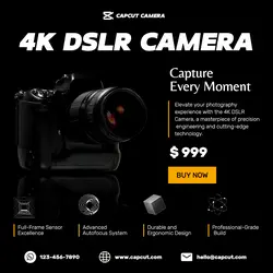 Electronics 4K Camera Product Display