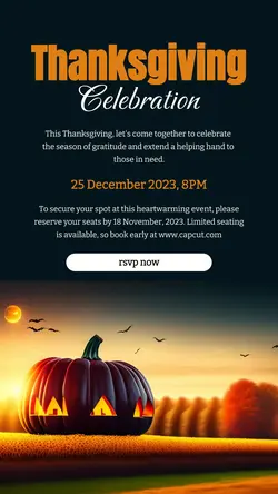 Thanksgiving Celebration Instagram Story