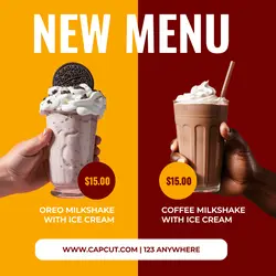 Beverage Milkshake New Menu Instagram Post