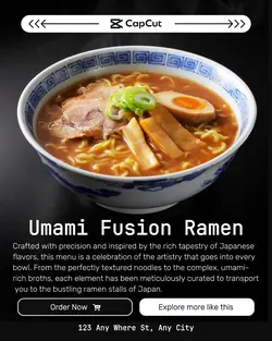 food and beverage ramen product display