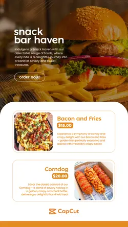 Snack Bar Haven Food Story Template