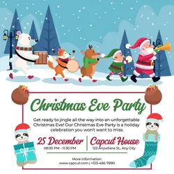 Christmas Eve Party Invitation Instagram Post