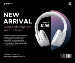 New Arrival Headphone Promotion Facebook Post