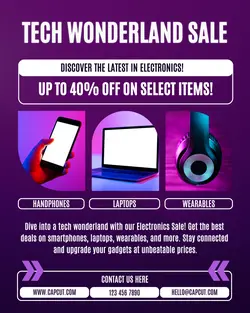 Electronic Promotion tech wonderland Instagram Portrait