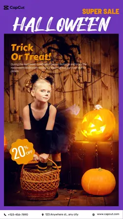 halloween supersale instagram story concept
