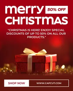 Christmas Sales Promotion Template Instagram Portrait
