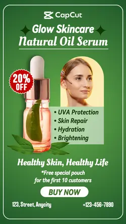 Natural Oil Serum Product Instagram Story