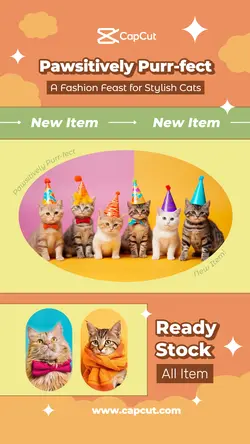 Pet Services Cat Clothing Promotion Instagram Story