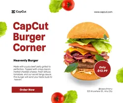 Burger Corner Promotion Facebook Post