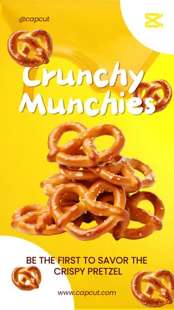 Food Snack Pretzel Promotion Instagram Story