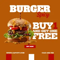 Burger Spicy Sale Instagram Post