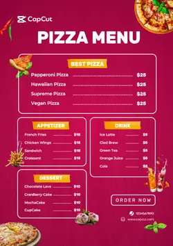 Food & Beverage Menu