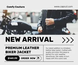 Leather Jacket New Arrival Facebook Post