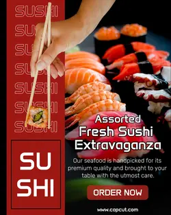 Food Assorted Sushi Promotion Instagram Portrait