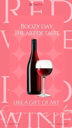 Foods & Beverage Product display Red wine Stylized