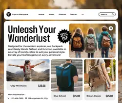 Fashion Backpack Promotion Facebook Post