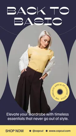 Navy Modern Fashion Display Product Story