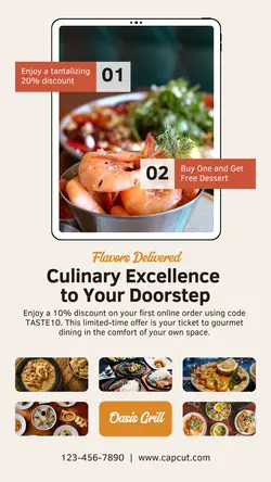 Food promotion instagram story