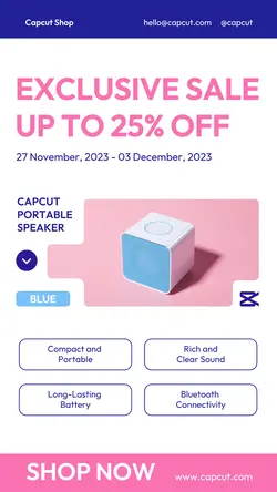 Electronics Speaker Sale Instagram Story