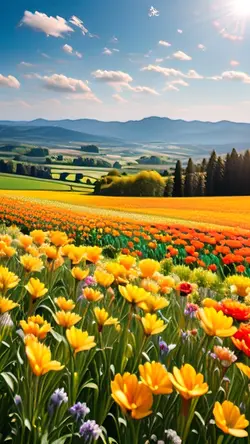Wallpaper creative poster flower field