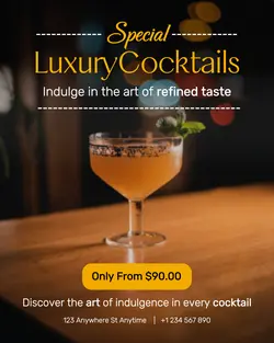 Special Cocktails Promotion Instagram Post