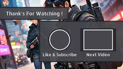 Non marketing Youtube Endscreen Anime Grey