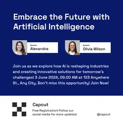 Navy Modern Webinar AI Instagram Post