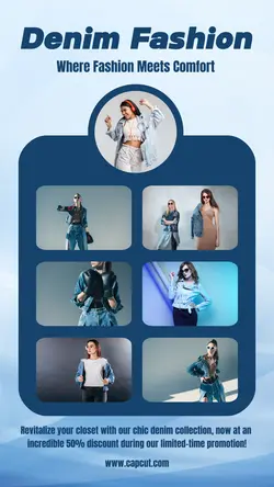 Denim Fashion Promotion Instagram Story