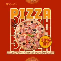New Year Pizza Sale Instagram Post Special Order